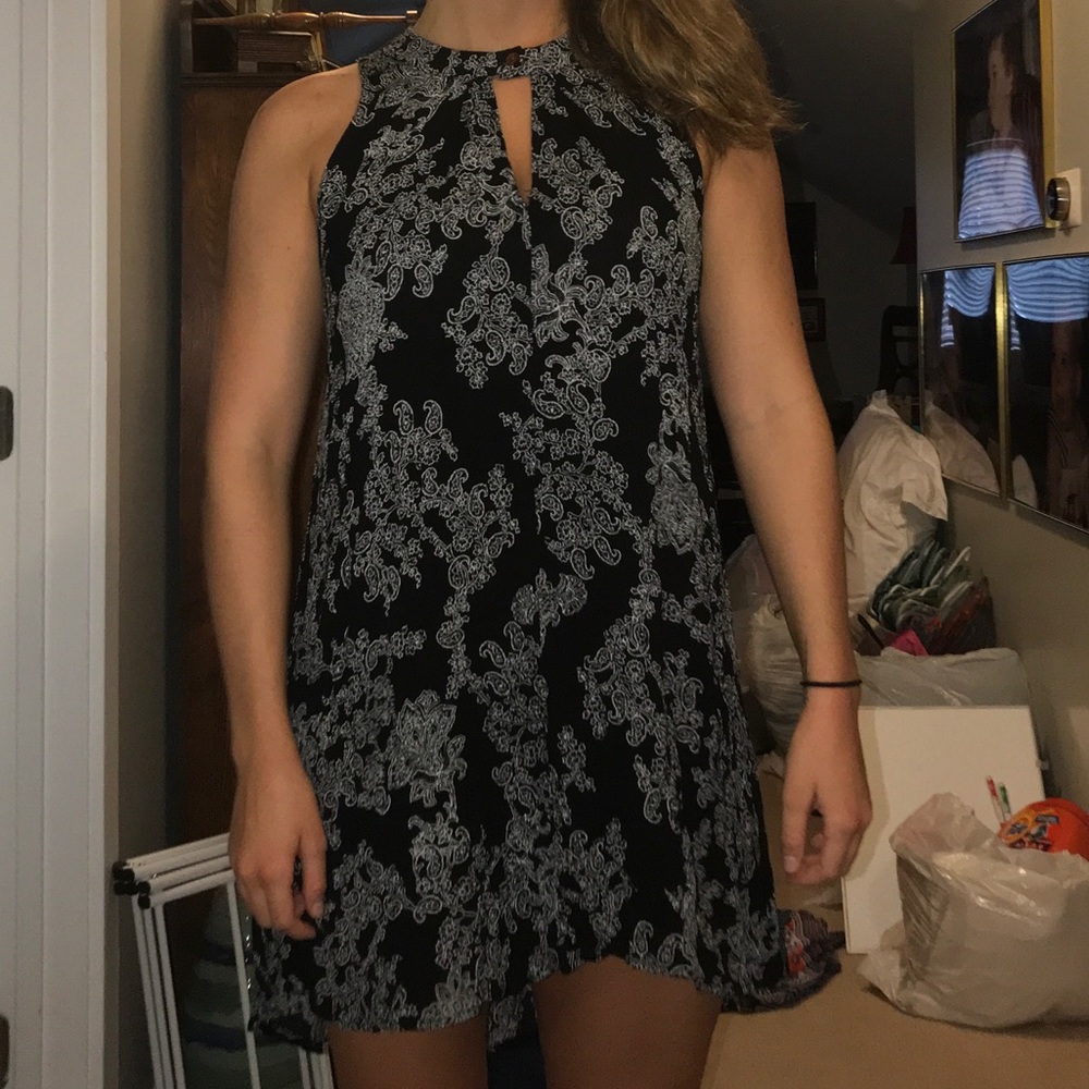 Black and White Paisley Dress